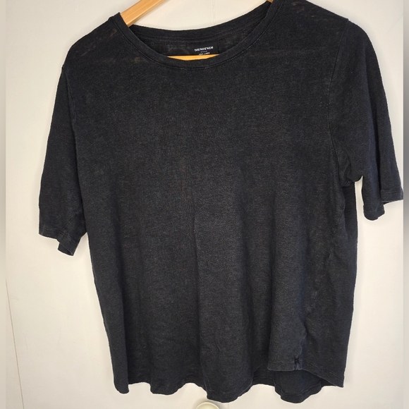 Who What Wear Black Linen Top - Picture 1 of 9